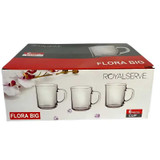 Flora Big Glass Cup 6 pcs Set 11668
