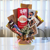 Friendship Day Gift Bouquet with Chocolates & Personalized Photo JNK-4274