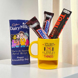 Chocolates & Ceramic Mug Gift Combo for Friend JNK-4279
