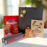 Raksha Bandhan Gift Combo with Plaque Board & Treats for Brother & Sister JNK-4298
