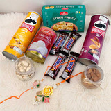 Rakhi Hamper with Sweets, Snacks, Chocolates & Dry Fruits NKS-1196