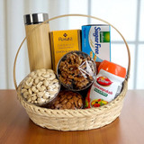 Healthy Food Gift Basket & Bottle