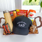 Snacks Basket with Cap & Bamboo Bottle Gift for Dad JNK-4327