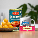 Personalized Rakhi Gift Hamper With Mithai SK-593