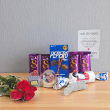 Rose & Crystal Ball Gift Combo with Chocolates JNK-4332