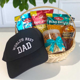 Dad Gift Basket with Cap, Whisky 750ml, & Snacks JNK-4343