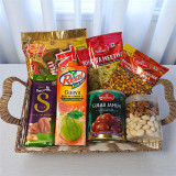 Snacks Gift Basket with Real Juice 1ltr & Mithai JNK-4368