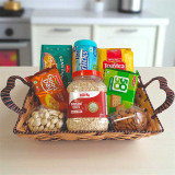 Snacks Gift Basket with Sugar Free Horlicks, & Dry Nuts JNK-4445