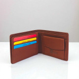Brownish Genuine Leather Bi-Fold Wallet WLT9310