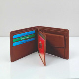 Brownish Genuine Leather Bi-Fold Wallet WLT9310
