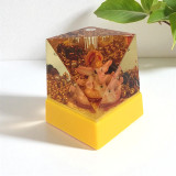 Lord Ganesha Filled with Golden Beads and Glitter Pen Holder (paper weight)