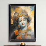 Krishna Photo Black Frame RKM-3
