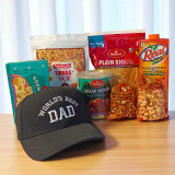 Tasty Food Combo Package With World's Best Dad Printed Cap BPL-53