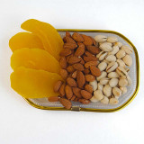 Elegant Floral Transparent Tray with Nuts & Dry Mango SK-699