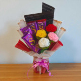 Special Chocolate & Crochet Roses Bouquet SK-775