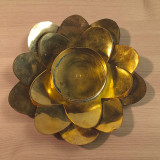 Lotus Design Candle Holder- Brass