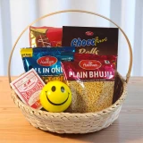 Delight snacks, Smiley Ball and Playcards Combo in Basket BPL-156