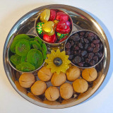 Dry Fruits, Walnuts, Chocolates & Sunflower Candle Gift Tray JNK-4681
