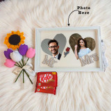 Personalized LED Frame, Crochet Flowers and Sweets Combo Package BPL-223