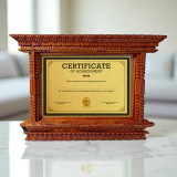 Golden Metal Sheet Employee Award Wooden Photo Frame - Small Size JNK-4697