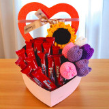 Chocolate & Flowers Crochet Gift Set Birthday SK-901