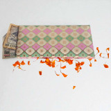 Golden Geometric Envelope Box with Rs.1500 Cash Sagun SPM-36