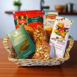 Dashain Special Savory Snacks Combo Basket with Personalized Message BPL-275