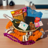 T-Shirt, Wine, Wallet and Bhai Tika Sagun Gift Set For Brother