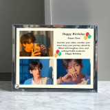 Birthday Crystal Photo Frame & Message Printed JNK-4782