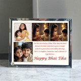 Brother–Sister Forever Personalized Photo Frame with Bhai Tika Message