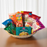 Festive Food Delight Basket With Sweets & Namkeen Combo SK-938