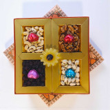 Delight Dry Nuts, Chocolates with Candle Celebration Gift Box BPL-447