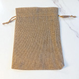 Jute Pouch Bag - Cream Brown (Large)