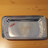 Rectangle Floral Design Kwality Stainless Steel Tray PKG-WRP-17