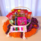 Tihar Gift Combo with Snacks & Black Label 200ml JNK-4923
