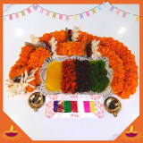 Bhai Tika Gift with Dry Nuts, Mala & Tika for Brother