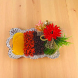 Festive Dried Fruits Tray with Beautifully Flower Decor JSR-535