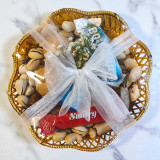Bhaitika Festival Basket with Dry Nuts Tray & Personalized Bottle JNK-4980