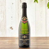 Happy New Year Engraved Baron D'Arignac French Brut Sparkling Wine 750ml BPL-472