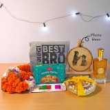 Tihar Gift Set with Whisky 180ml & Wooden Log JNK-5048 Tihar Gift Set with Whisky 180ml & Wooden Log JNK-5048