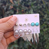 Stunning 6-Pair Set Earrings