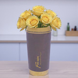 Fresh Yellow Roses in High Quality Decorative Ceramic Vase 10''