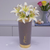 Pure Grace – White Lilies in a Glass Vase 10''