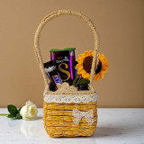 Beautifully Arranged Gift with Crochet Flower SK-1071