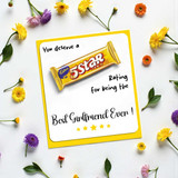 Cadbury 5 Star 18g chocolate with card for Girlfriend HSL-9