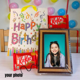 Birthday Gift Combo with Photo Frame & Kitkat Chocolates JNK-5184