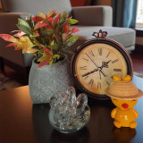 Vibrant Home Charm: Clock, Plant & Swan Set SPM-68