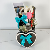 Cozy Gift Set with Red Wine 187ml, Candle, Toblerone & Crochet