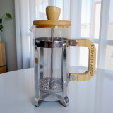 Happy New Year Engraved Wooden Press Pot-350ml