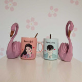 Couple Mug & Swan Statue Gift Set: Romantic Duo Delight SK-1084